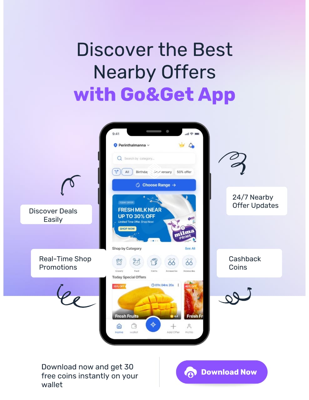 Mockup of the Go&Get App